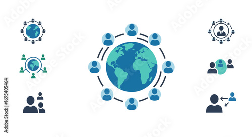 Empowering Global Digital Reach: Streamlined Icon for Worldwide Business & Connectivity Solutions