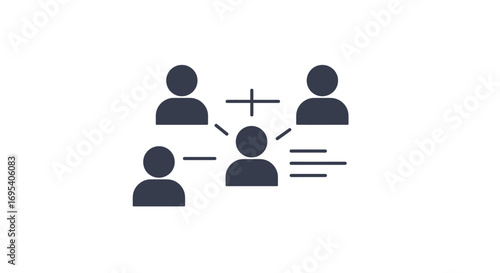 Seamless Digital Communication: Essential Flat Vector Icon for Modern Virtual Collaboration