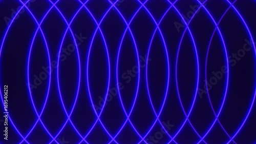An abstract pattern of intersecting blue light lines forming a circular arrangement, creating a mesmerizing visual effect. The intricate design evokes a sense of depth and movement