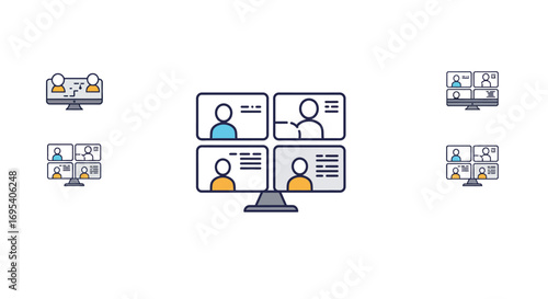 Organized Four-Panel Grid Layout for Comparative Analysis and Multi-Content Presentation