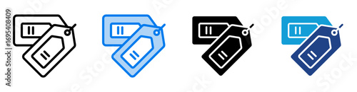 Sale icon set multiple style collection