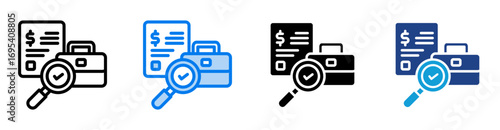 Evaluation icon set multiple style collection