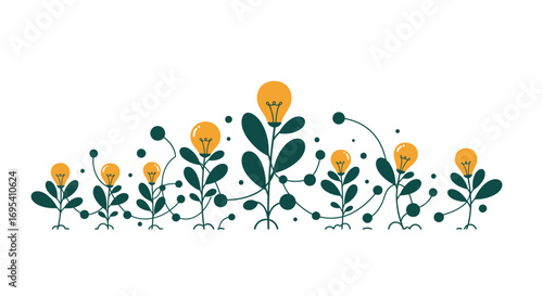 Dynamic Digital Ecosystem: Visualizing Organic Data Growth and Predictive Intelligence