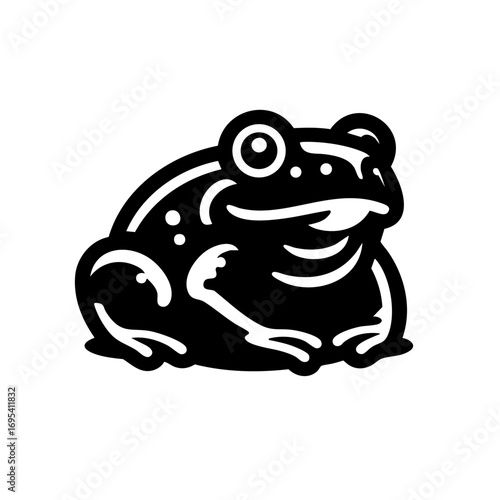 Frog Vector Silhouette Illustration