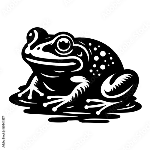Frog Silhouette Vector Illustration