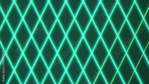 A striking pattern of green lines forms a diamond shape on a black backdrop in this intriguing image. Symmetry and contrast are notable features