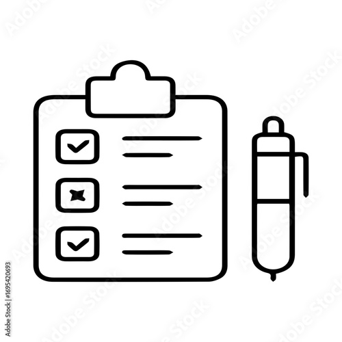 Checklist and Pen