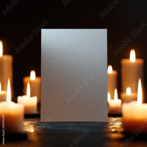 Candlelight Paper Mockup – Elegant PSD A4 Template with Smart Object