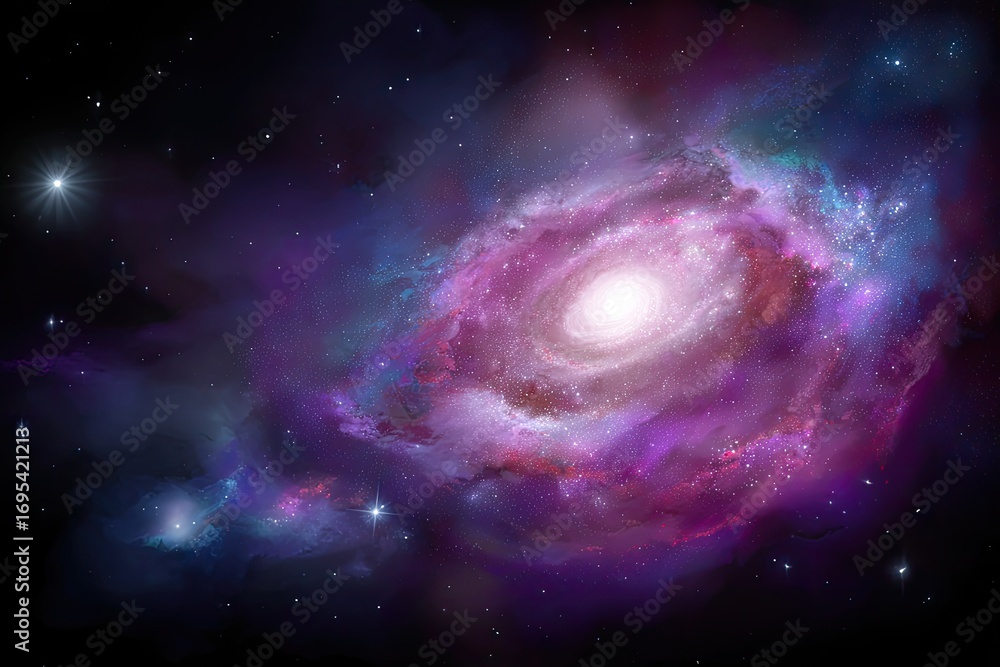 Fototapeta premium Cosmic spiral galaxy