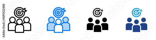 Client icon set multiple style collection