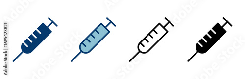 Syringe icon vector isolated on white background. injection icon