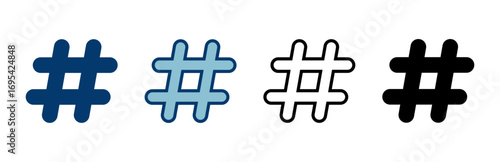 Hashtag icon vector isolated on white background. hashtag vector icon
