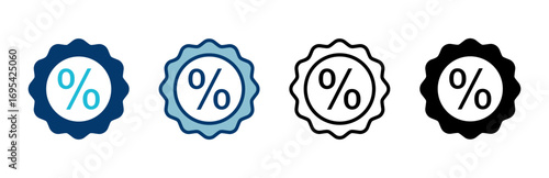 Discount icon vector isolated on white background. Discount tag icon.