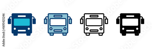Bus Icon vector isolated on white background. Black bus vector icon