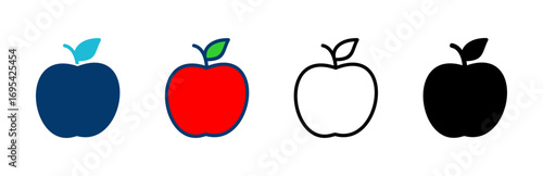 Apple icon vector isolated on white background. Apple vector icon.