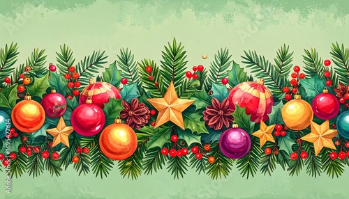 Festive Christmas garland