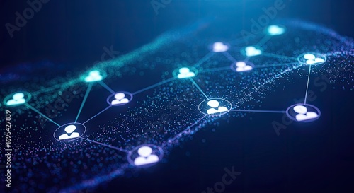 Abstract network of connected people