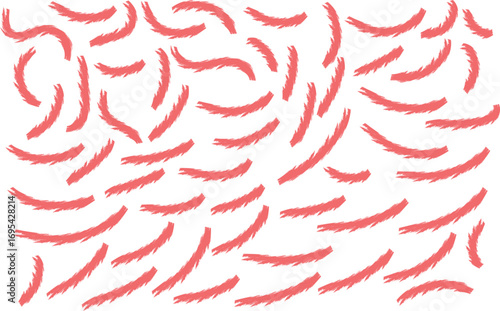 abstract Grunge weave seamless textural hand drawn patterns Collection brush style. red seamless pattern imitating linen or gauze. Hessian sackcloth woven background. curved bold brush strokes. Vector