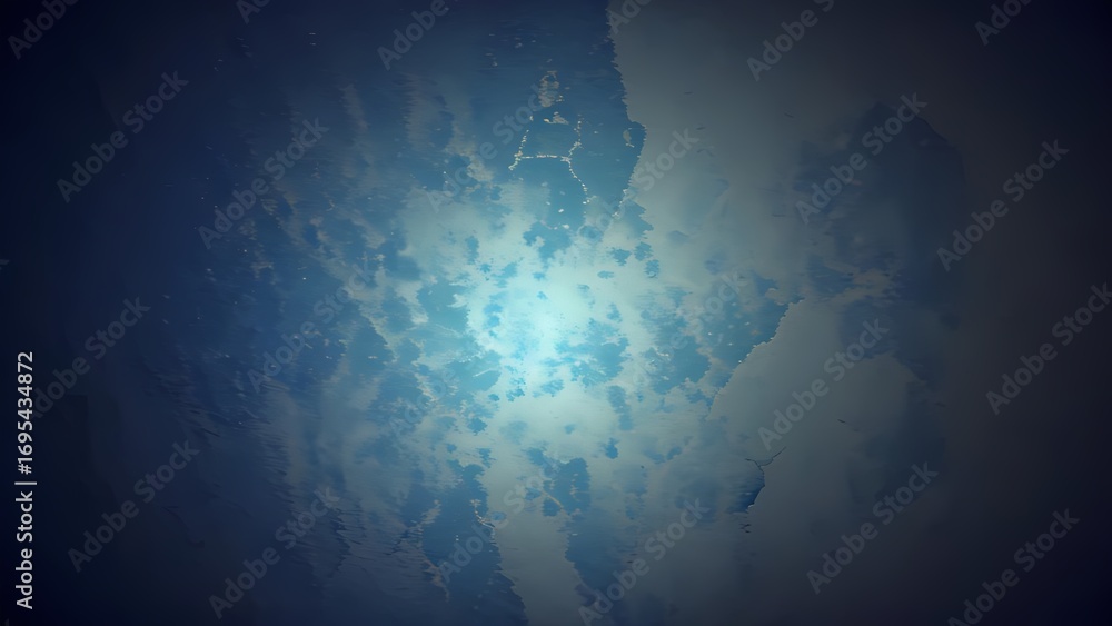 Obraz premium A mesmerizing abstract image featuring a blend of light blue and dark blue hues, creating a dreamy, ethereal atmosphere.