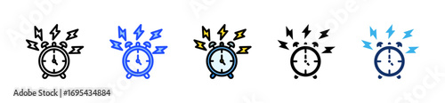Alarm Reminder Icon Collection With Multiple Styles