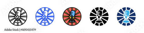 Morning Show Icon Collection With Multiple Styles