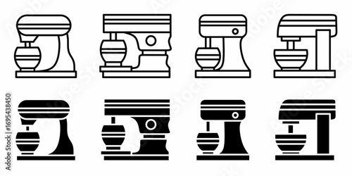 Mixer. Vector collection of mixer icon illustration. Black icon design.