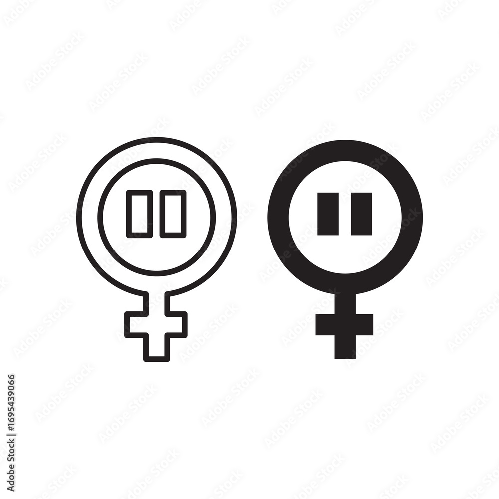 Fototapeta premium Menopause vector icon set collection. Menopause Outline trendy style illustration for web and app..eps