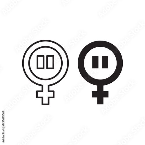 Menopause vector icon set collection. Menopause Outline trendy style illustration for web and app..eps