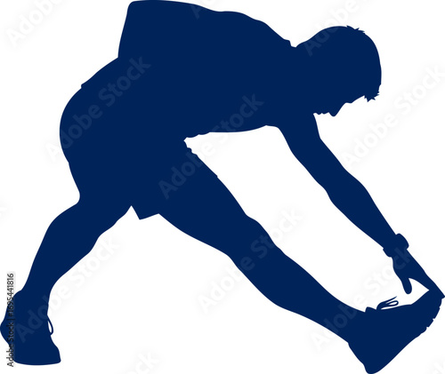athletes prerace ritual silhouette of focused determination and impending speed, isolated on transparent background