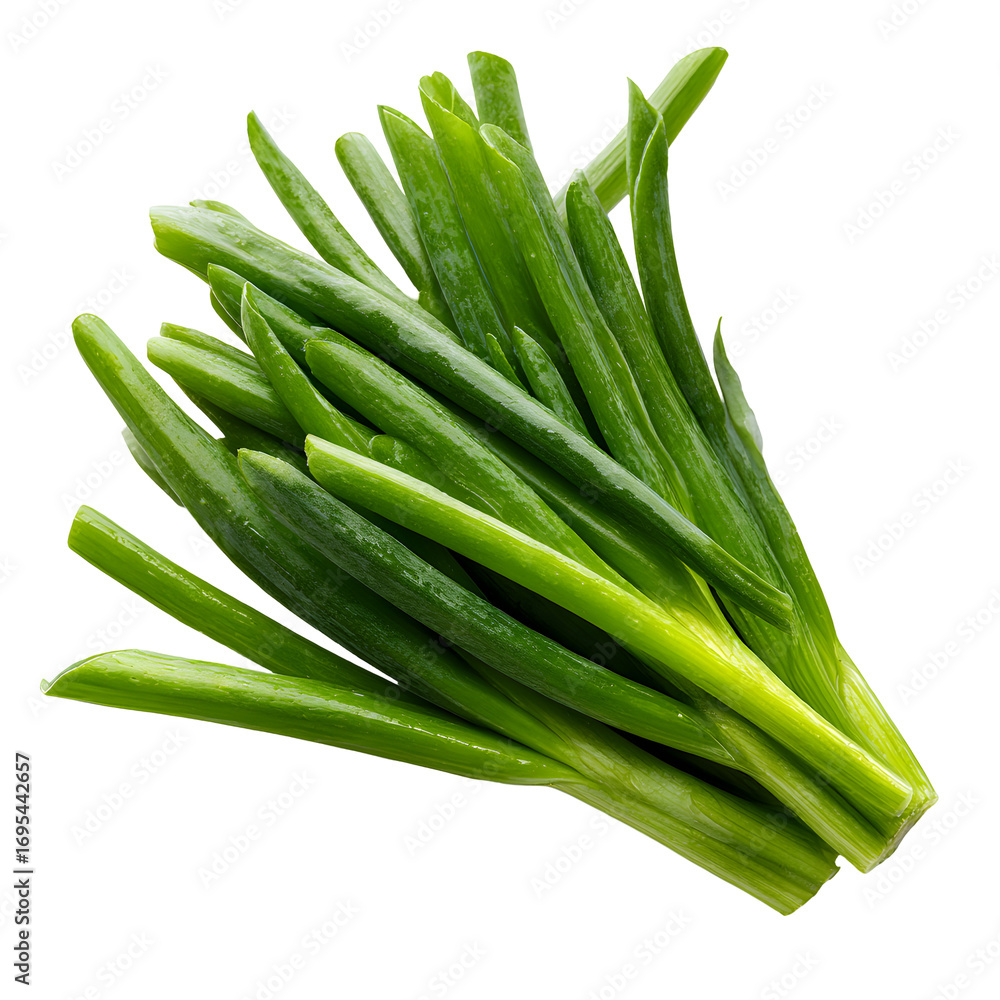 Obraz premium Fresh green spring onions