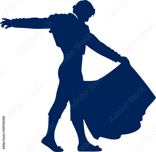 matadors silhouette a moment of grace, power, and spanish passion, isolated on transparent background