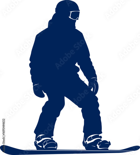 snowboarder silhouette mastering the mountains dance of grace and power, isolated on transparent background