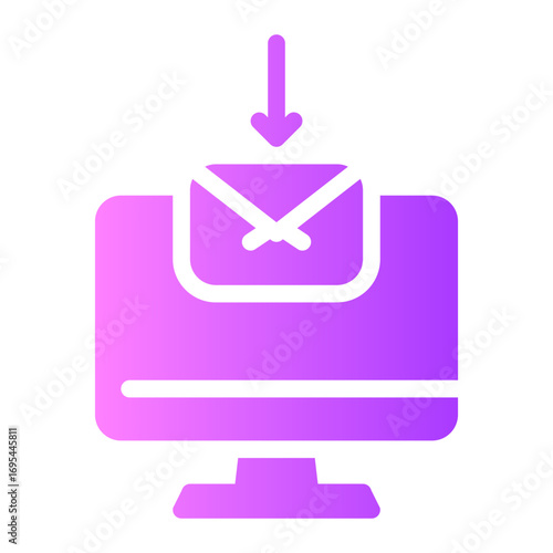 receive mail gradient icon