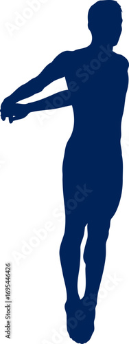 diver silhouette poised for the plunge, embracing the rush, a leap of faith, isolated on transparent background