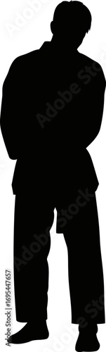 the judo practitioners silent resolve postmatch calm, inner strength, and quiet dignity, isolated on transparent background