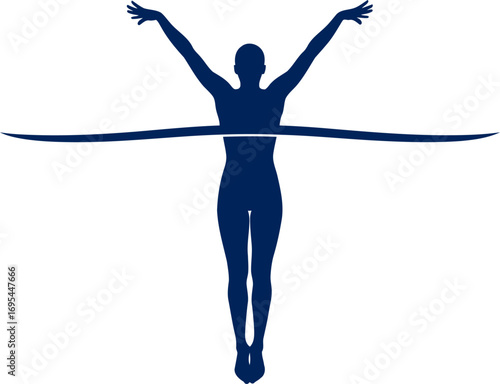 the poised elegance of a diver a navy silhouette against the horizon, a moment of suspended grace before the plunge, isolated on transparent background