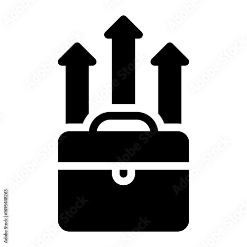 self improvement glyph icon