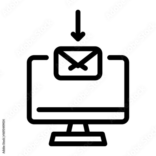 receive mail line icon