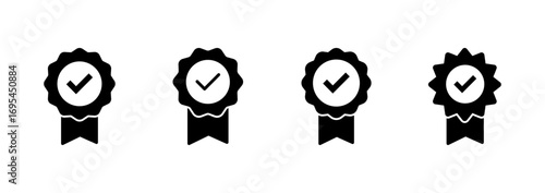 Approved icon vector. Certified Medal Icon