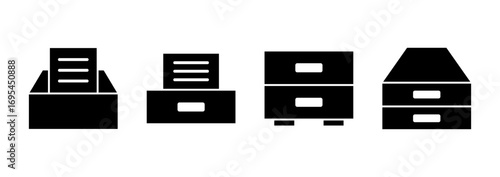 Archive folders icon vector. Document vector icon. Archive storage icon.