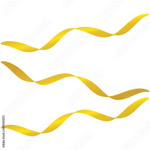 gold ribbons illustration vec...