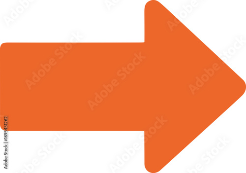 Solid Simple Pointing Right Arrow Direction Guide Shape Icon