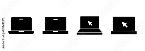 Laptop icon vector. computer sign and symbol