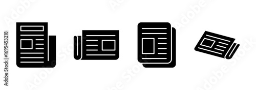 Newspaper icon vector. news paper sign and symbolign