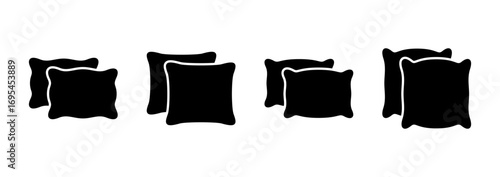 Pillow icon vector. Pillow sign and symbol. Comfortable fluffy pillow