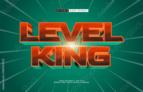 level king editable text effect