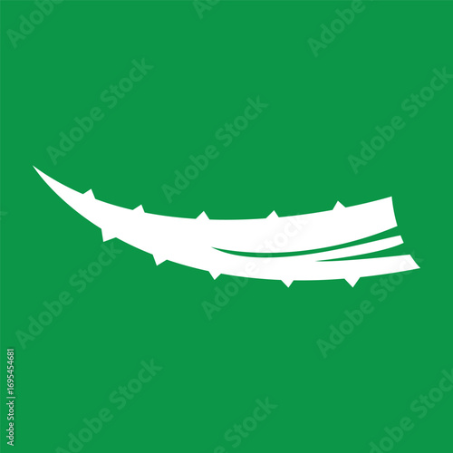 aloe vera logo cosmetic design simple green plant health symbol vector illustration