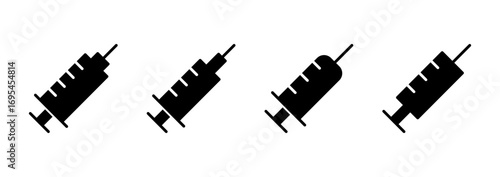 Syringe icon vector. injection sign and symbol.vaccine icon