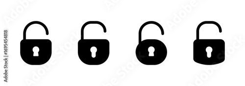 Unlock icon vector. Unlock sign and symbol. unlocked padlock icon