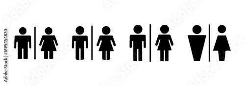 Toilet icon vector. Girls and boys restrooms sign and symbol. bathroom sign. wc, lavatory